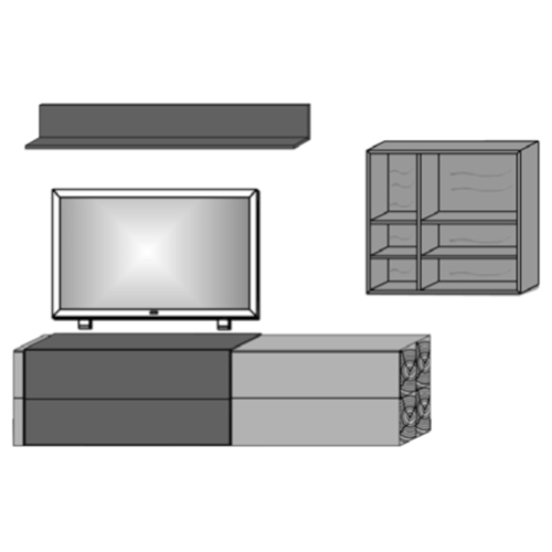 Musterring Trevio Wohnwand-Kombination V34 | V42