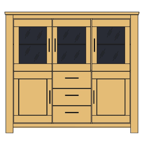 Niehoff Highboard Casa nova & black 0144