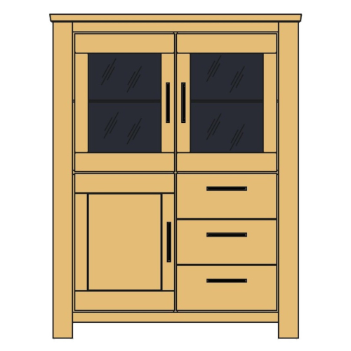 Niehoff Highboard Casa nova & black 0154