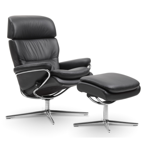 Stressless Sessel Rome Low Back mit Kopfstütze & Hocker