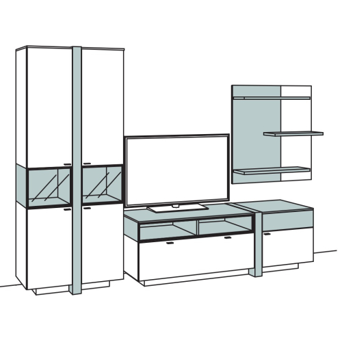 Venjakob Wohnwandkombination Albero AB07 | AB57