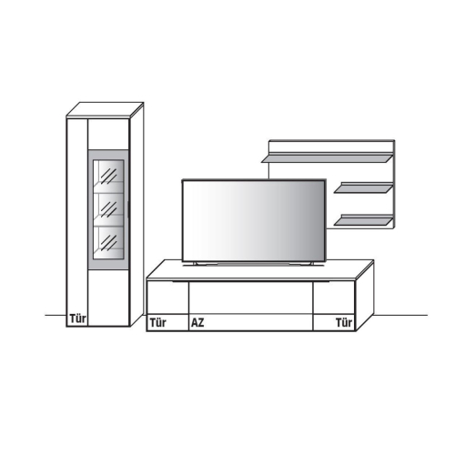 Wöstmann WM 1910 Wohnwandkombination 0009 | 0109