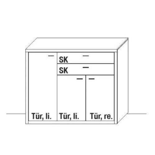 Wöstmann WM 2250 Highboard 3243 | 3244 | 3643 | 3644