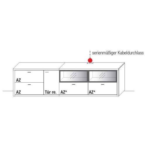 Wöstmann WM 2250 breites Lowboard 2743 | 2744 | 2753 | 2754
